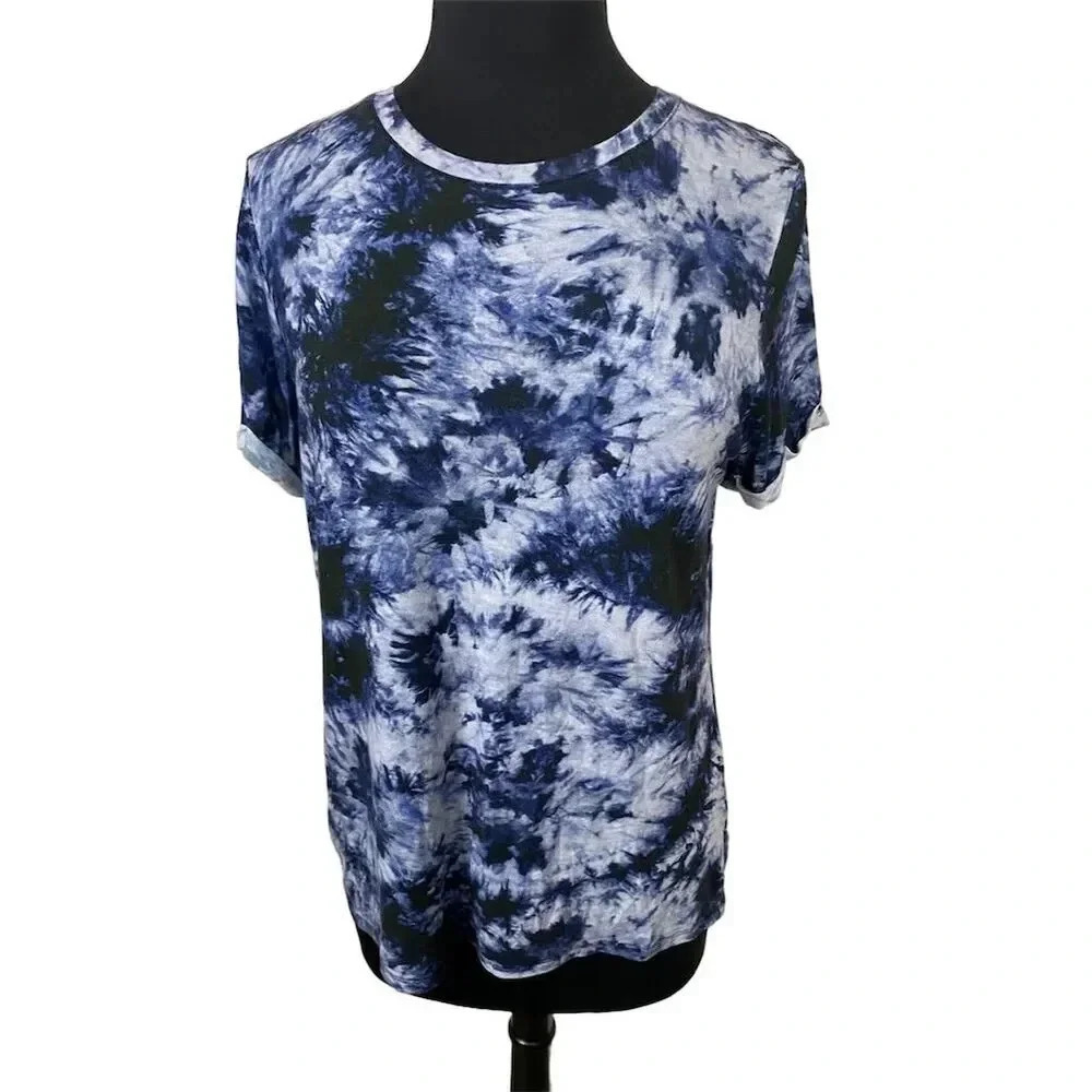 EUC Philosophy Blue Tie-Dye Short Sleeve T-Shirt Size L 2016